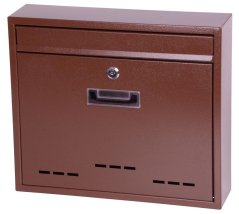 Skrzynka FLATBLOCK, 310x360x090 mm, pocztowa, brązowa