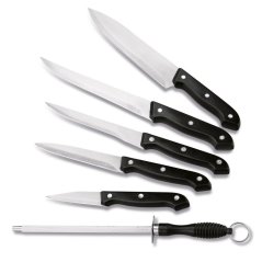 Küchenmesser 5-teiliges Set + Stahl