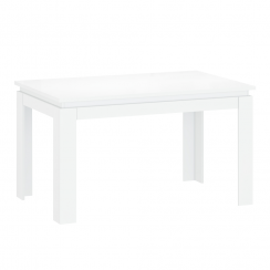 Zložljiva miza, bela, 135-184x86 cm, LINDY