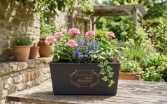 Strend Pro saksija za cvijeće, crna, 31x15x15 cm (akce)