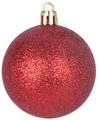 MagicHome Weihnachtskugeln, 20 Stück, 6 cm, rot, für den Weihnachtsbaum