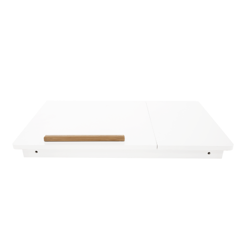 Příruční stolek na notebook/držák na tablet, bílá/přírodní bambus, MELTEN