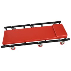 Leżak TR6451 BigRed, czerwony, 930x440 mm, serwisowany na kółkach