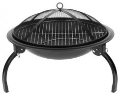 Strend Pro Homefire șemineu, BBQ, grătar cu grătar, pentru cărbune, metal, rotund, 545x400 mm