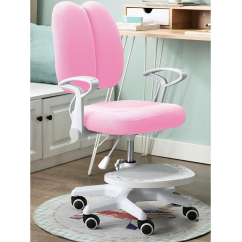 Mitwachsender Stuhl mit Untergestell und Streben, rosa/weiß, ANAIS