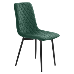 Jedilni stol, blago/kovina emerald Velvet, DAMIA TIP 2