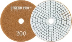 Strend Pro Premium P200 tárcsa, 100 mm, polírozó, gyémánt, tépőzáras, nedves polírozó és csiszolókorong