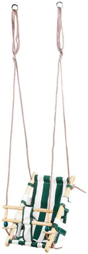 Houpačka LEQ FUMIKO, 36x24x45 cm, dětská, tkanina/dřevo, zelená