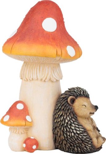 Decor MagicHome Nature, Arici sub ciupercă, polirășină, 13,3x11x19,2 cm