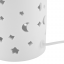 Keramická stolní lampa, bílá/vzor měsíc a hvězdy, DANAR