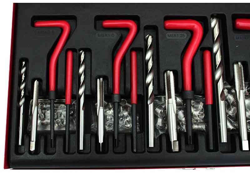 Set zur Reparatur beschädigter Gewinde M6 - M10, 88-teilig, XL-TOOLS