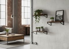 Nástenný stojan na rastliny s 3 policami