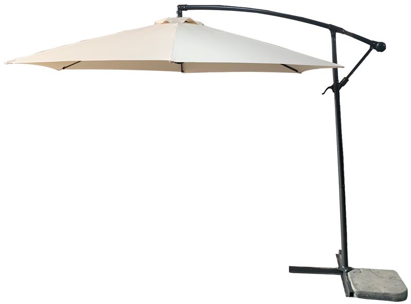 Parasol DEMI 300 cm, 42 mm, beżowy, PE, ogrodowy