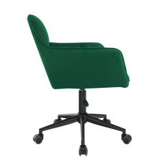 Pisarniški stol, tkanina emerald Velvet/črna, HAGRID NOVO