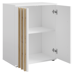 Komoda, 2D, rzemieślnik biały/dub, TOLIS TYP 1