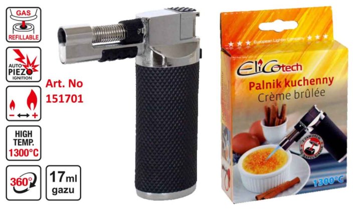 Kovový horák Creme brulée, Elico