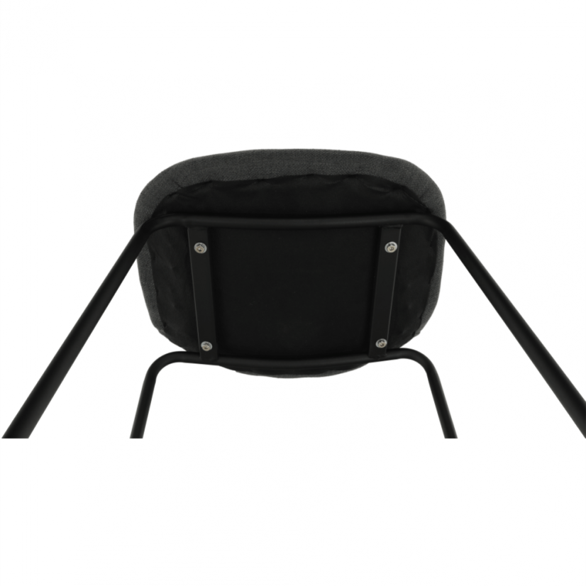 Barhocker, dunkelgrauer Stoff/Metall, MARIOLA 2 NEU