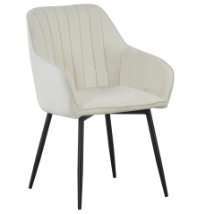 Designer-Sessel, creme/schwarz, VAJRO