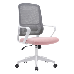 Bürostuhl, rosa/grau/weiß, SALOMO TYP 1