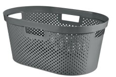 Koš Curver® INFINITY RECYCLED 40 lit., antracit, 59x39x27 cm, za perilo, perilo