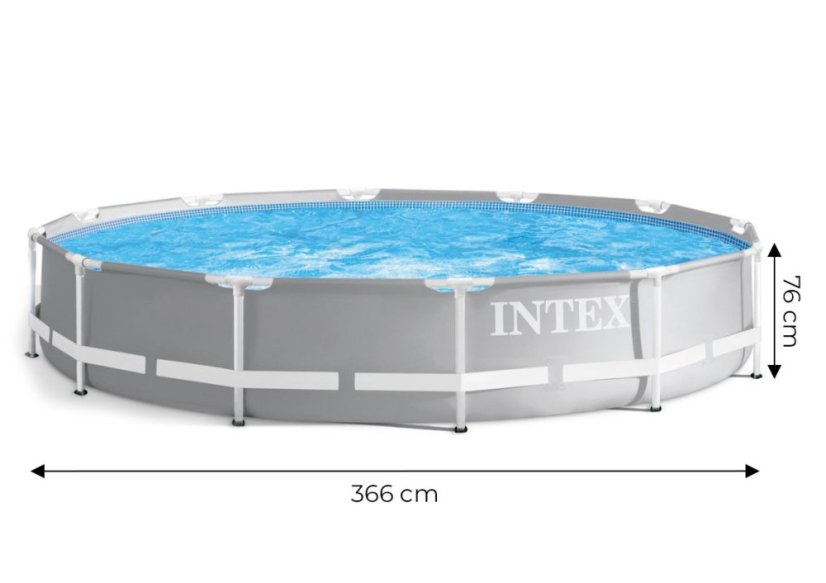 Frame garden round pool 366 cm INTEX 26710 (akce)