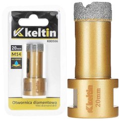 Gyémánt magfúrószár, M14-es menet sarokcsiszolóhoz, átmérő 20 mm, GEKO