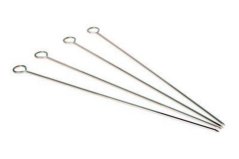 Igla za roštiljanje 38 cm od nehrđajućeg čelika, set od 4 komada na ražnjićima
