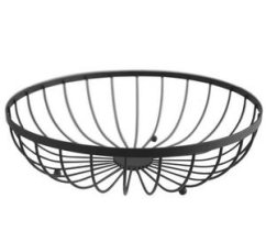 Edelstahl Obstkorb 30x8,5cm schwarz