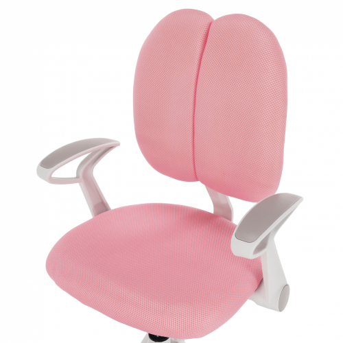 Rostoucí židle s podnoží a šlemi, růžová/bílá, ANAIS