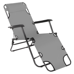 Gartenliegestuhl, grau, REGED