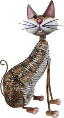 MagicHome Mecco dekoracija, Mačka, pločevina, 30,5x16x40,5 cm
