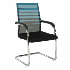 Besprechungsstuhl, blau/schwarz, Stoff, ESIN
