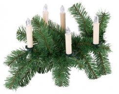 Svíčka MagicHome Vánoce, se kolíčkem, 10 LED, 1xAA, 10 ks + dálkový ovladač, jednoduché svícení, časovač, plápolání plamene, 2,2x12 cm