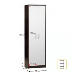 Regalschrank, Wenge, weiß MECKI