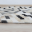 Luxusní kožený koberec, černá/béžová/bílá, patchwork, 200x200, KŮŽE TYP 8