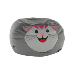Fotoliu tip sac, material textil gri, BABY TIPUL 1