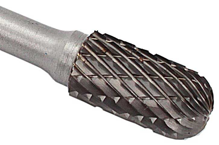 Technischer Fräser zylindrisch halbrund 10 x 20 mm, Länge 60 mm, TYP C, Schaft 6 mm, XL-TOOLS