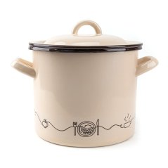 Emajliran lonec + pokrov 23cm/8L Linea dekor