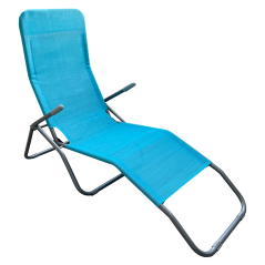 Gartenliege, blau/grau, SELNO
