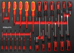 Werkzeugschrank mit 7 Schubladen, bestückt mit Werkzeug, 306-teilig, 1135x460x965 mm, BJC