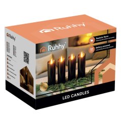 LED sviečky 12 kusov 15cm Ruhhy 26382