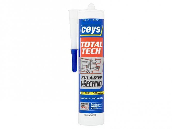 Ceys TOTAL TECH EXPRESS ragasztó, fehér, 290 ml