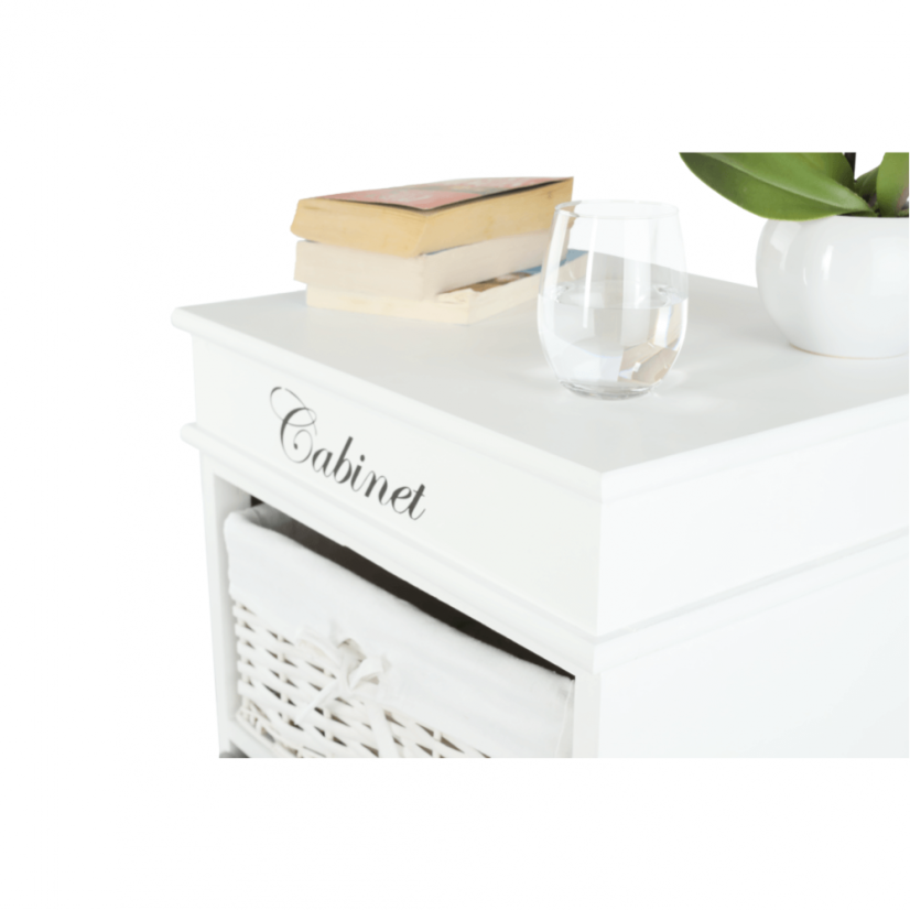 Kommode mit 4 Schubladen, weiß, BLANCO