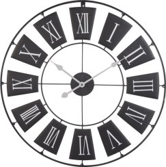 Metalowy zegar ścienny 70 cm czarny