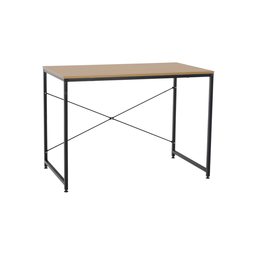 Radni stol, hrast/crna, 100x60 cm, MELLORA