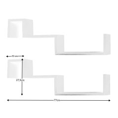 2er-Set Regale, weiß, FRI NEU