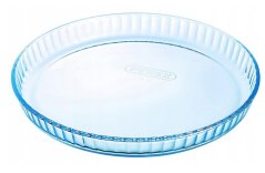 Gyümölcstorta forma, átmérő 31x4cm, 1,9L, átlátszó üveg PYREX