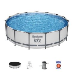 Bestway® Steel Pro MAX bazen, 56488, filter, pumpa, ljestve, poklopac, 4,57x1,07 m