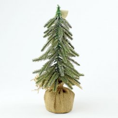 Stromeček vánoční v jutě 26 cm