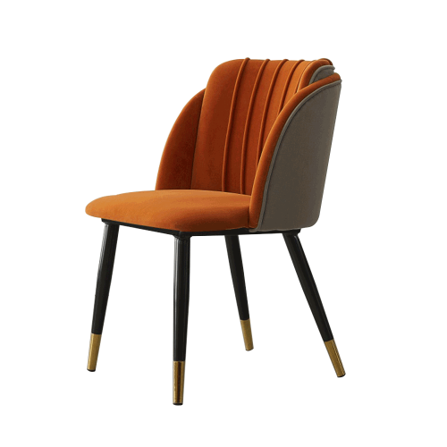 Krzesło, terakota/szara tkanina Velvet, KIRIA